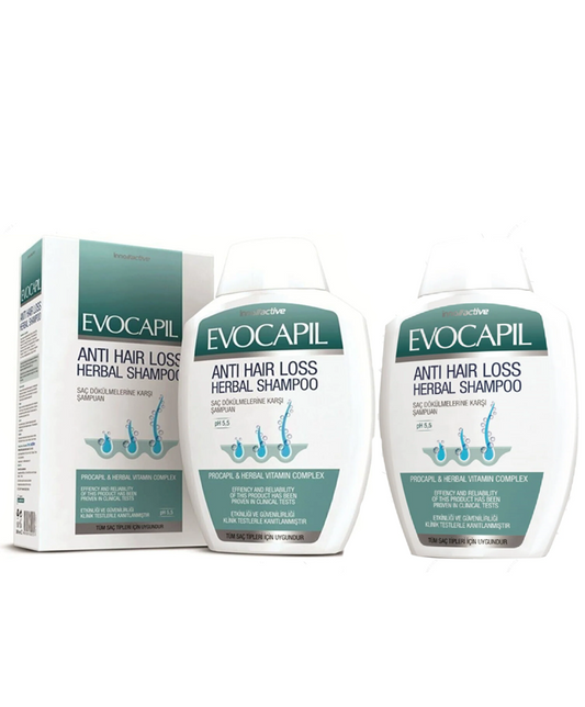 2 LOT Evocapil Anti Hair Loss Shampoo 2x300ml (Proven - Most Effective) NEW