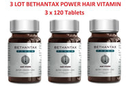3 LOT Bethantax Power Hair Vitamin (3x120 Tablets)