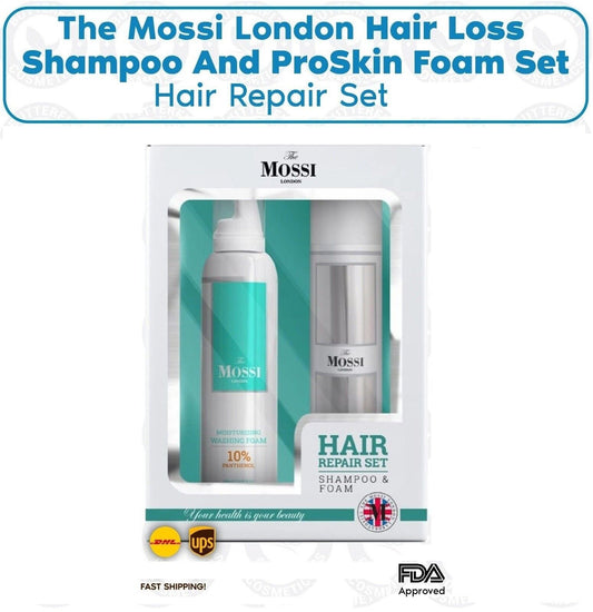 The Mossi London Hair Loss Shampoo And ProSkin Foam Set (Hair Repair Set)