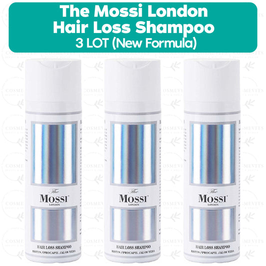 3 LOT The Mossi London - Hair Loss Shampoo (New Formula) FDA Approved